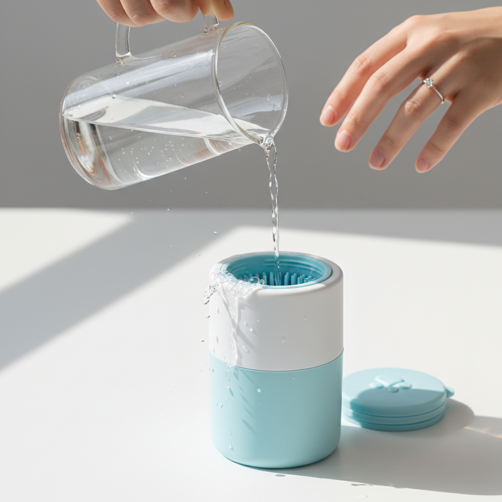 Add water to Paw Spa