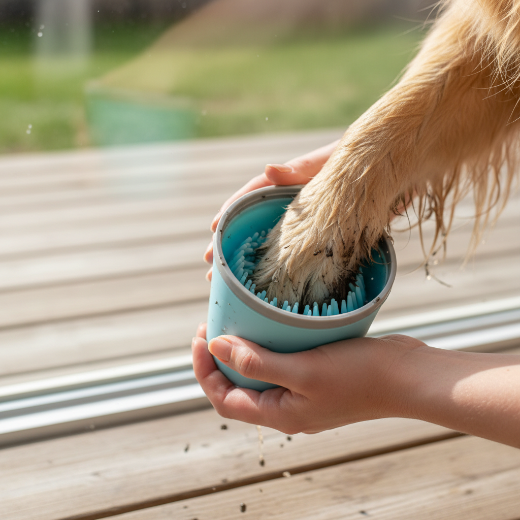 Dip and twist paw in Paw Spa